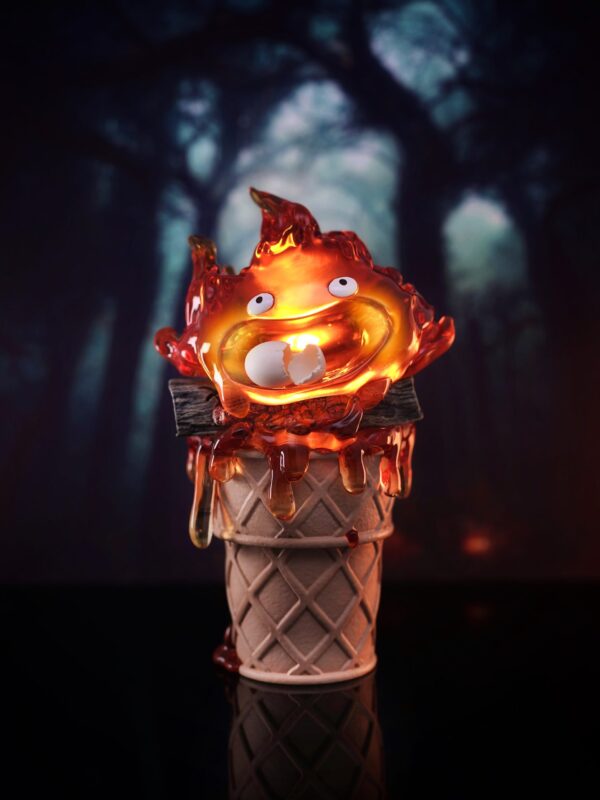 Howls Moving Castle Long Miao Studio Calcifer Ice Cream Resin Statue 2 scaled