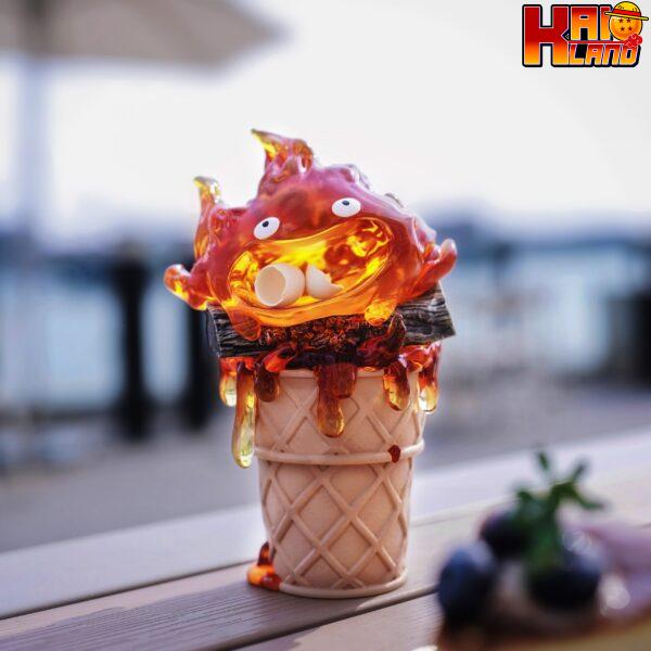 Howls Moving Castle Long Miao Studio Calcifer Ice Cream Resin Statue 3 scaled