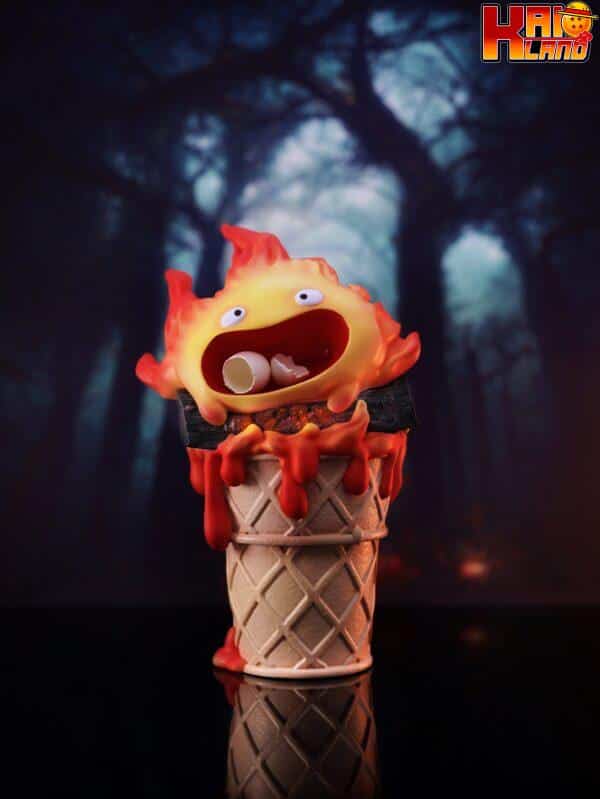 Howls Moving Castle Long Miao Studio Calcifer Ice Cream Resin Statue 4 scaled