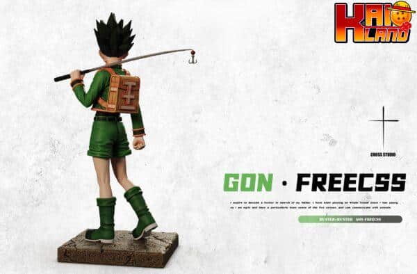 Hunter x Hunter Cross Studio Fishing Rod Gon Freecss Resin Statue 3 scaled