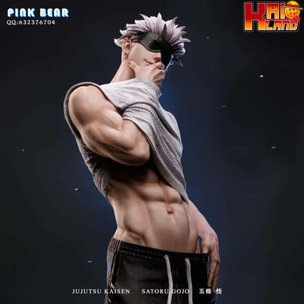 Jujutsu Kaisen Pink Bear Studio Satoru Gojo Resin Statue 4