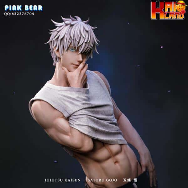 Jujutsu Kaisen Pink Bear Studio Satoru Gojo Resin Statue 6