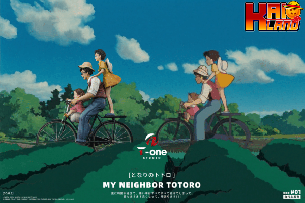 My Neighbor Totoro T One Studio Hayao Miyazaki Bicycle Resin Statue 2