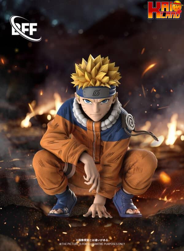 Naruto BFF Studio Crouching Uzumaki Naruto Resin Statue 1