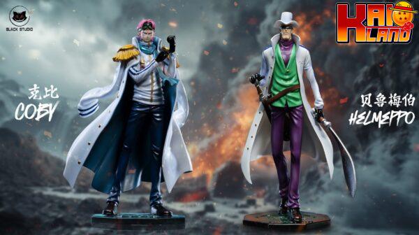 One Piece Black Studio Helmeppo x Coby Resin Statue 0 scaled