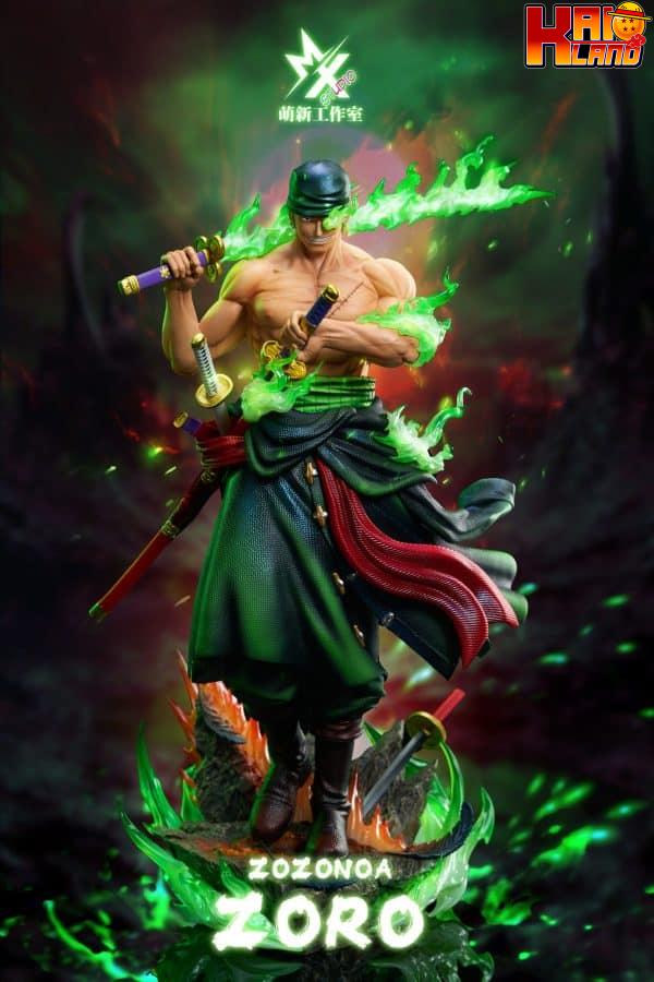 One Piece Mengxin Studio Onigashima Roronoa Zoro Resin Statue 2 scaled