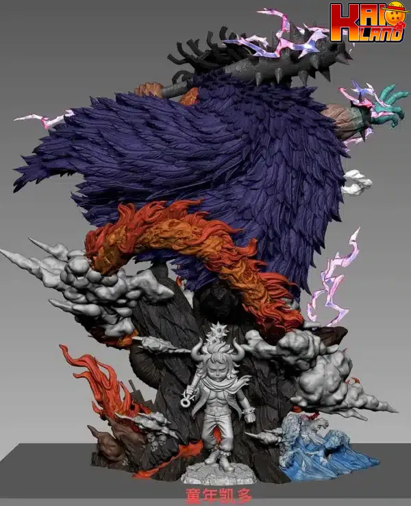 One Piece Mo Huan Yuan Studio Kaido Resin Statue 6