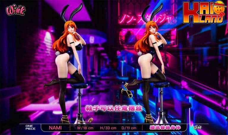 One Piece Wink Studio Bunny Girl Nami Resin Statue 10