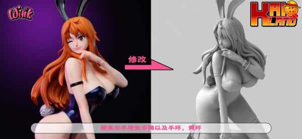 One Piece Wink Studio Bunny Girl Nami Resin Statue 4