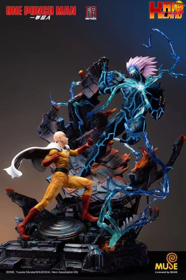 One Punch Man Jimei Palace Saitama Vs Lord Boros Licensed Resin Statue 1