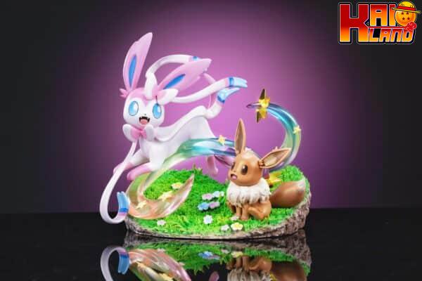 Pokemon Digital Monster Studio Sylveon x Eevee Resin Statue 3 scaled