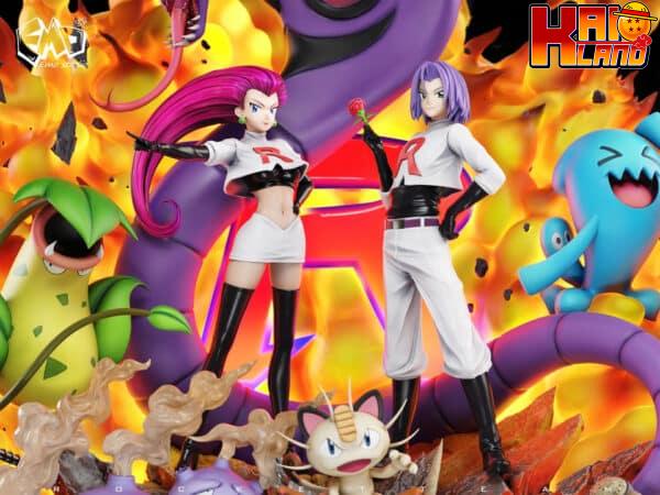 Pokemon EMO Studio Team Rocket Resin Statue 3