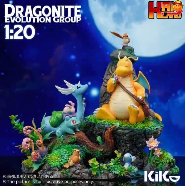 Pokemon KiKo Studio Dragonite Evolution Set Resin Statue 1 scaled