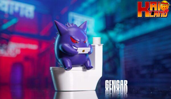 Pokemon NIUZI Studio Toilet Gengar Ornament Resin Statue 1 scaled