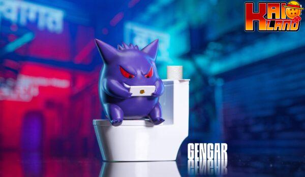 Pokemon NIUZI Studio Toilet Gengar Ornament Resin Statue 2 scaled