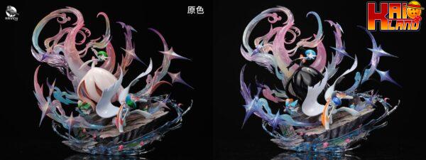 Pokemon Raven Studio Gallade and Gardevoir Resin Statue 3 scaled