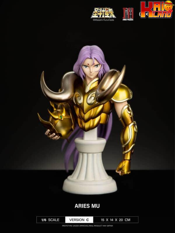 Saint Seiya Jimei Palace Aries Mu Licensed Resin Statue 3