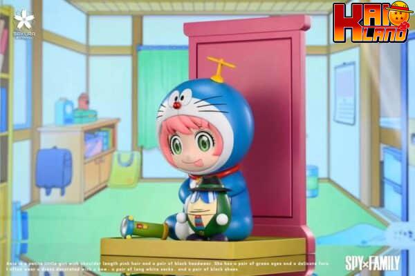 Spy x Family Sakura Studio Anya Forger COS Doraemon Statue 3