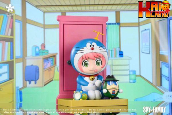 Spy x Family Sakura Studio Anya Forger COS Doraemon Statue 4