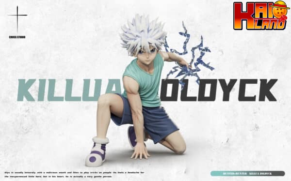 Hunter x Hunter Cross Studio Squatting Speed ​​Killua Zoldyck Resin Statue 1