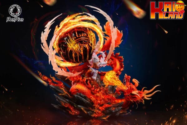 One Piece RanDian Studio Luffy vs Fire Dragon Resin Statue 2