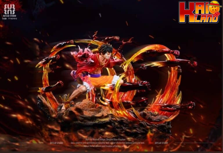 One Piece Skylar Studio Machine Gun Luffy Resin Statue 1