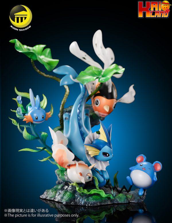 Pokemon Moon Shadow Studio Vaporeon Group Resin Statue 1