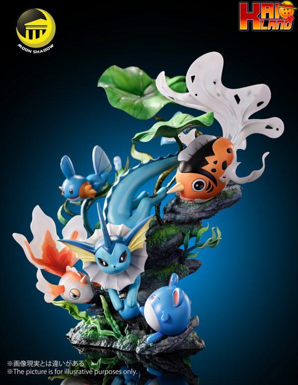 Pokemon Moon Shadow Studio Vaporeon Group Resin Statue 3