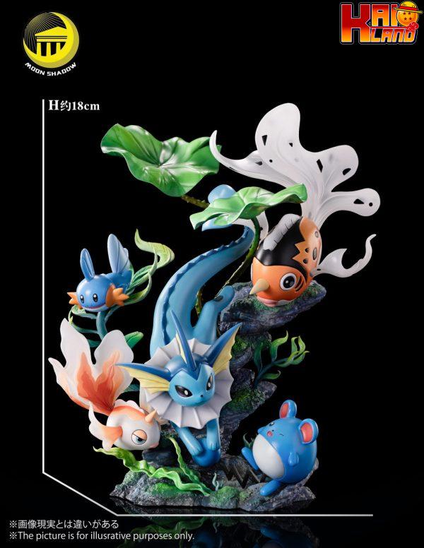 Pokemon Moon Shadow Studio Vaporeon Group Resin Statue 5