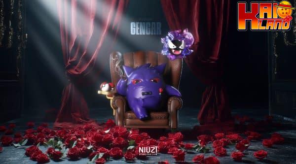 Pokemon NiuZi Studio Gengar Cosplay The Godfather Resin Statue 1