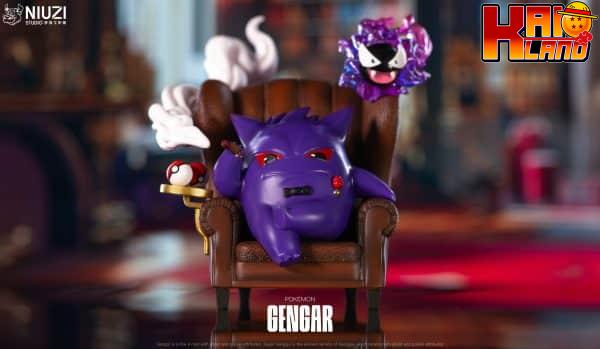 Pokemon NiuZi Studio Gengar Cosplay The Godfather Resin Statue 2