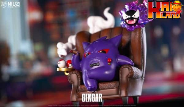 Pokemon NiuZi Studio Gengar Cosplay The Godfather Resin Statue 3