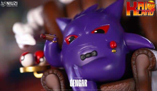 Pokemon NiuZi Studio Gengar Cosplay The Godfather Resin Statue 5