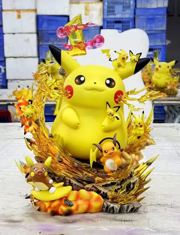 Pokemon PPAP Studio Pikachu Resin Statue 1