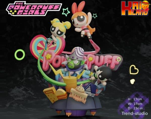 The Powerpuff Chao She Studio Girls VS Mojo Jojo Resin Statue 3 scaled