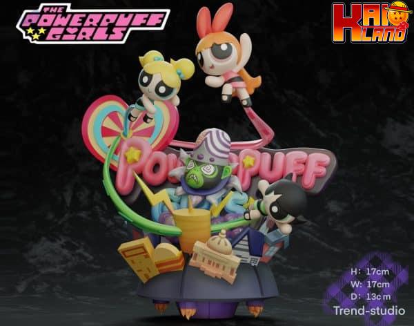 The Powerpuff Chao She Studio Girls VS Mojo Jojo Resin Statue 4 scaled