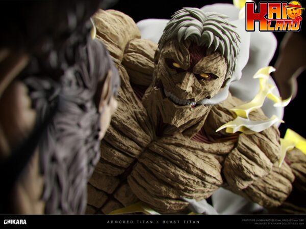 Attack on Titan Chikara Studio Armored Titan Vs Beast Titan Resin Statue 4 scaled