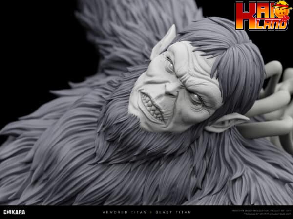 Attack on Titan Chikara Studio Armored Titan Vs Beast Titan Resin Statue 6 scaled