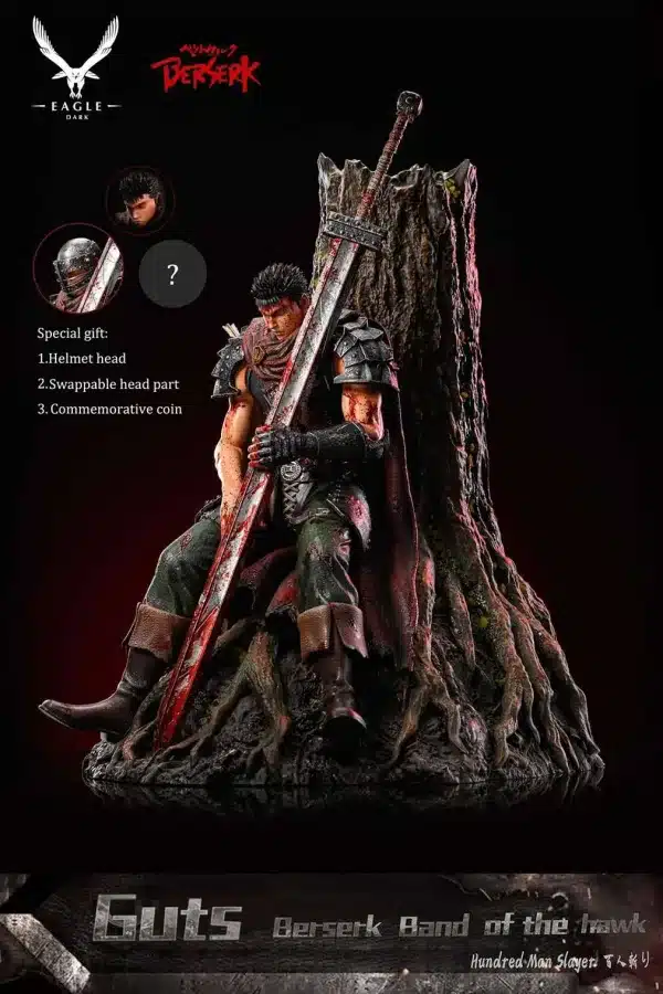 Berserk Eagle Dark Studio Guts Resin Statue 1 jpg