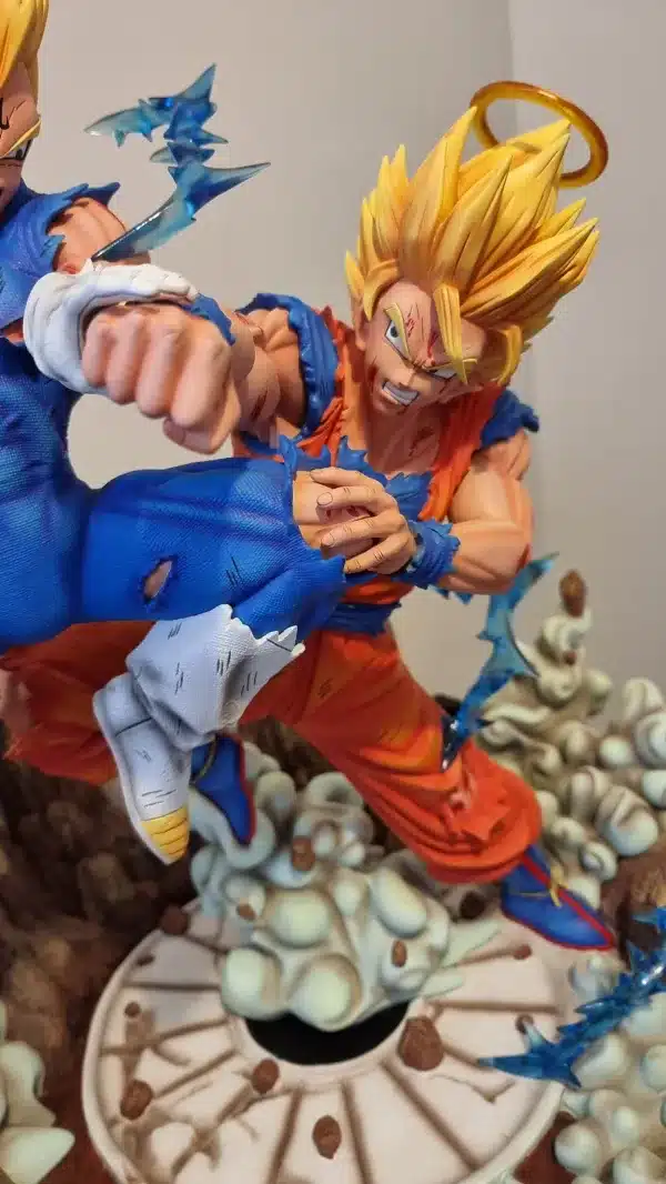 Dragon Ball F4 Studio Goku Vs Majin Vegeta Resin Statue 4 jpg