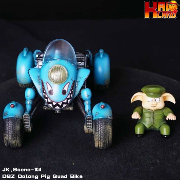 Dragon Ball JacksDo Studio Oolong Four wheeled Motorcycle Resin Statue 7