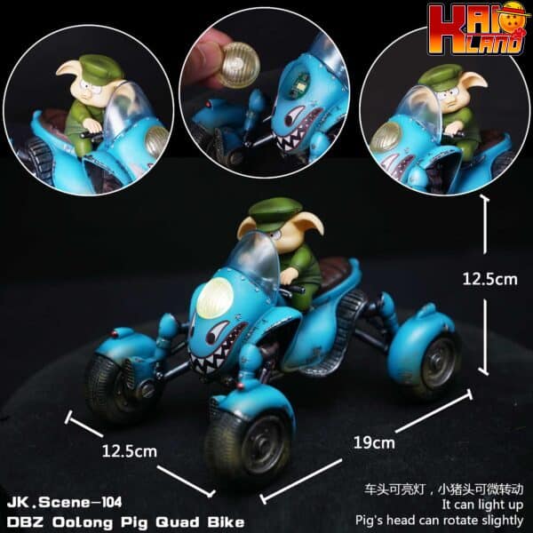 Dragon Ball JacksDo Studio Oolong Four wheeled Motorcycle Resin Statue 9