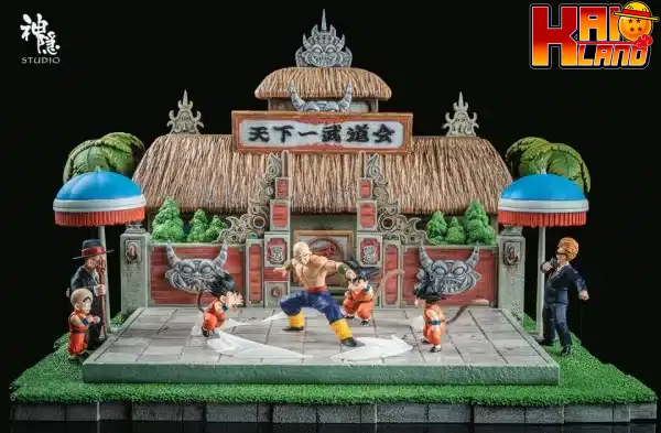 Dragon Ball ShenYin Studio Tenkaichi Budokai Goku vs Ten Shin Han Resin Statue 0