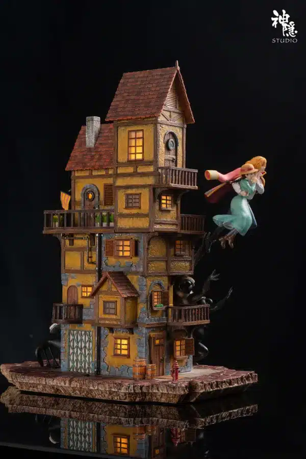 Howls Moving Castle ShenYin Studio Howl and Sophies Aerial Resin Statue 1 jpg