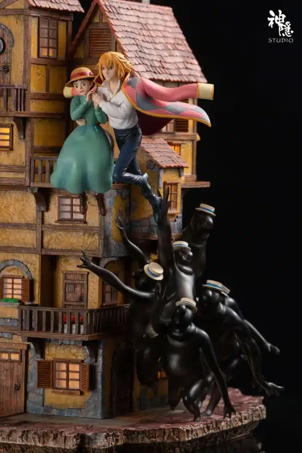 Howls Moving Castle ShenYin Studio Howl and Sophies Aerial Resin Statue 3 jpg