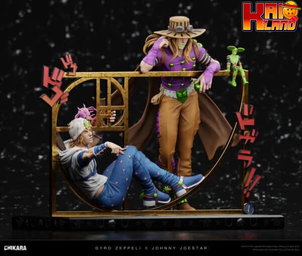 JoJos Bizarre Chikara Studio Gyro Zeppeli x Johnny Joestar Resin Statue 1