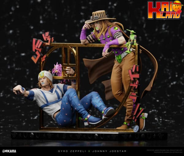 JoJos Bizarre Chikara Studio Gyro Zeppeli x Johnny Joestar Resin Statue 2