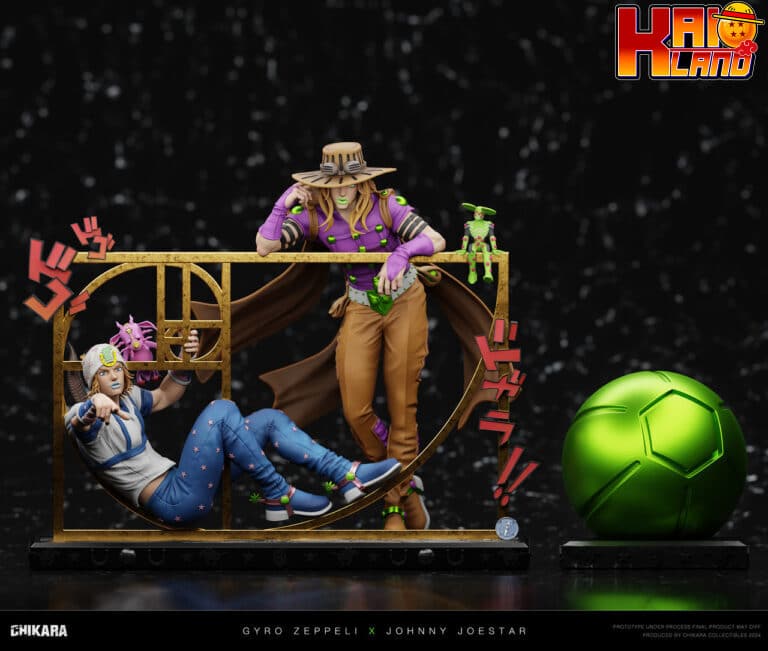 JoJos Bizarre Chikara Studio Gyro Zeppeli x Johnny Joestar Resin Statue 4