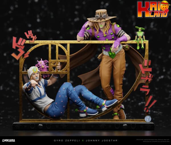 JoJos Bizarre Chikara Studio Gyro Zeppeli x Johnny Joestar Resin Statue 5