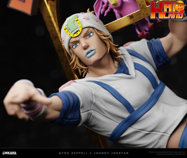 JoJos Bizarre Chikara Studio Gyro Zeppeli x Johnny Joestar Resin Statue 6